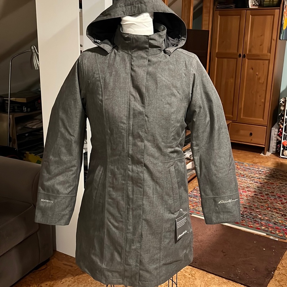 NWT EDDIE BAUER weather edge trench coat size PS